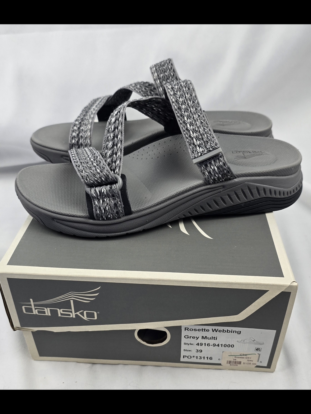 Dansko Womens Rosette Webbing Sandal Size 39 (8.5-9) - Picture 2 of 11